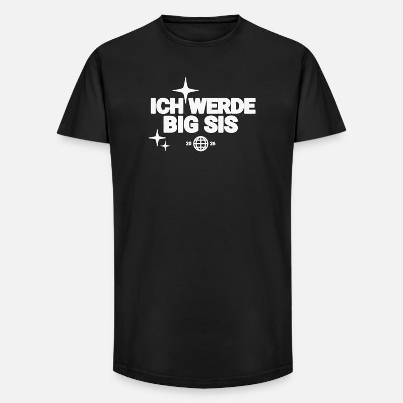 Ich Werde Big Sis - Long Fit Männer T-Shirt - Schwarz