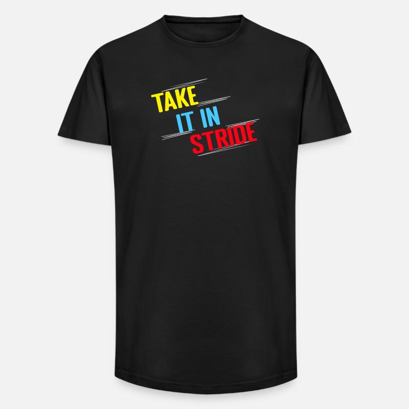 Running Run Take It In Stride Marathon Runner - Long Fit Men's T-Shirt - black