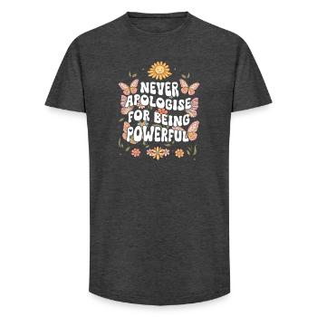 Inspirierende Schmetterlingsfan-Grafik - Long Fit Männer T-Shirt - Anthrazit - Vorne - AI Model Male 185 light (185cm)