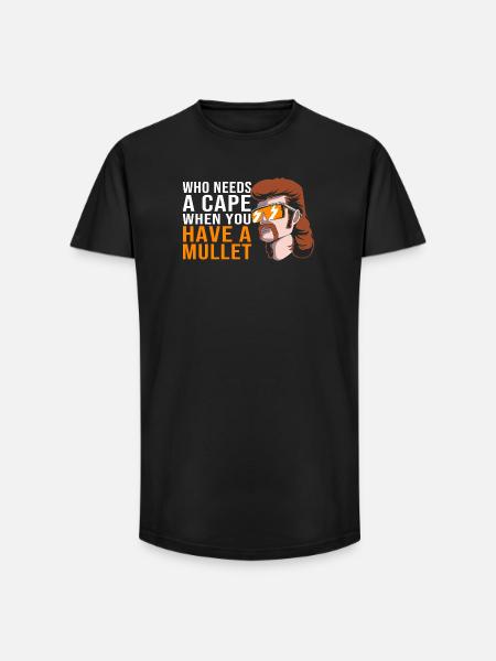 Coupe mulet Coupe mulet - T-shirt coupe longue homme - noir