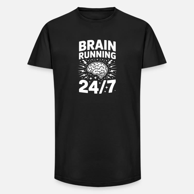 Brain Running ADHS Chaos - Long Fit Männer T-Shirt - Schwarz