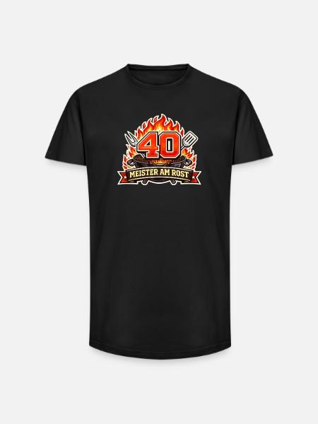 40 Master on the grill - Long Fit Men's T-Shirt - black