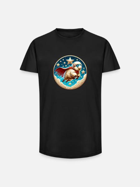 Sheep Superhero Sheep Wool Hero - Long Fit Men's T-Shirt - black