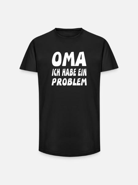 Oma - Long Fit Männer T-Shirt - Schwarz
