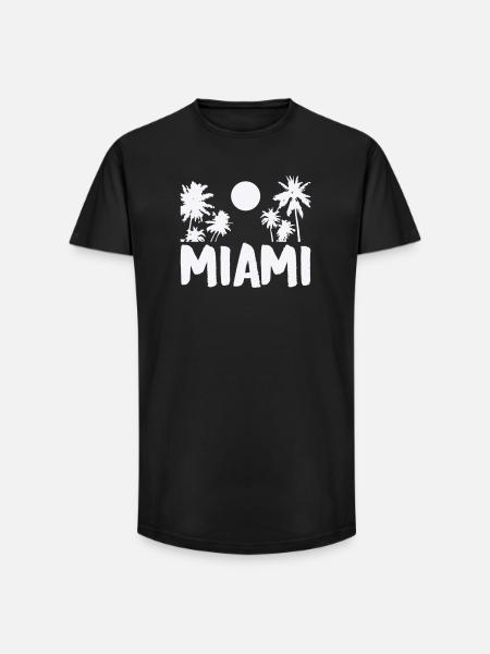miami- - Long Fit Männer T-Shirt - Schwarz