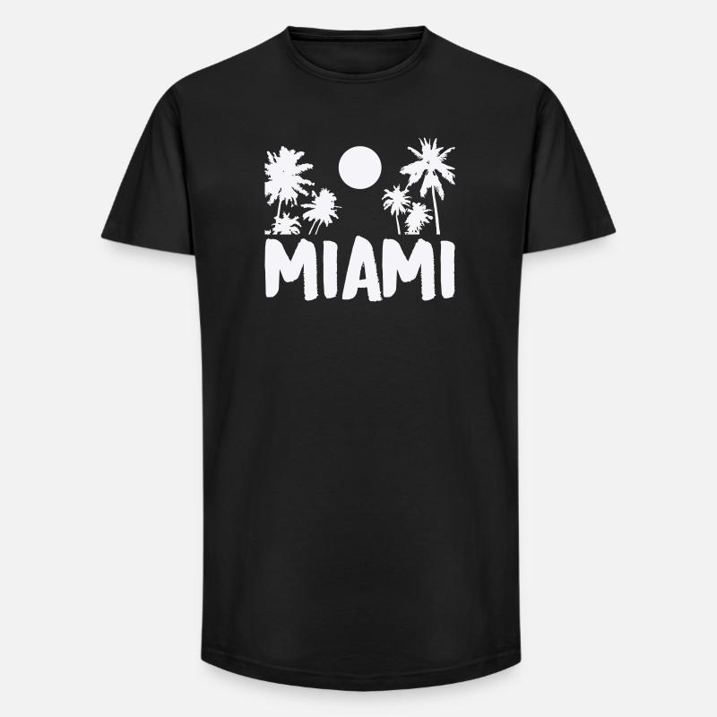 miami- - Long Fit Männer T-Shirt - Schwarz