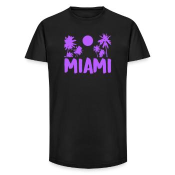 Miami - Long Fit Men's T-Shirt - black - Front - AI Model Male 185 light (185cm)