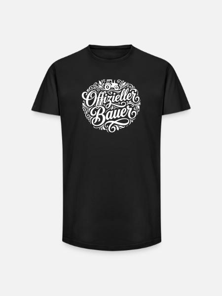 Offizieller Bauer Spruch - Long Fit Männer T-Shirt - Schwarz