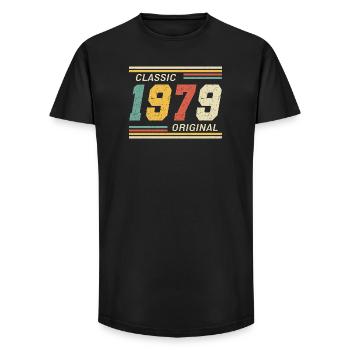 Classic 1979 original 1979 - Long Fit Männer T-Shirt - Schwarz - Vorne - AI Model Male 185 light (185cm)