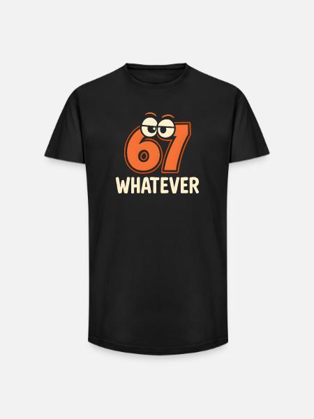 Six Seven Vad som helst Italiensk hjärnröta humormeme - T-shirt herr med lång passform - svart