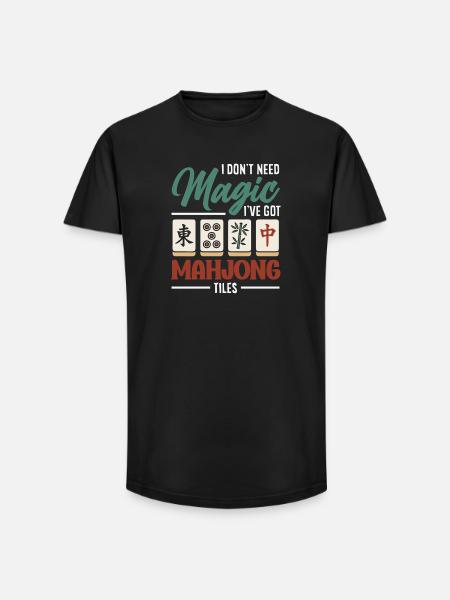 It's Mahjong Time - Long Fit Men's T-Shirt - black