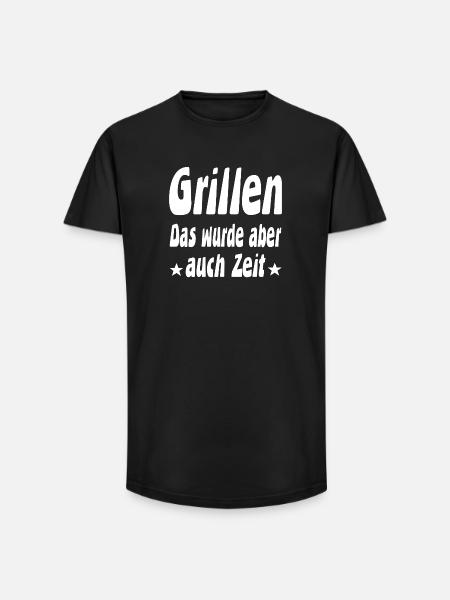 Grillen - Long Fit Männer T-Shirt - Schwarz