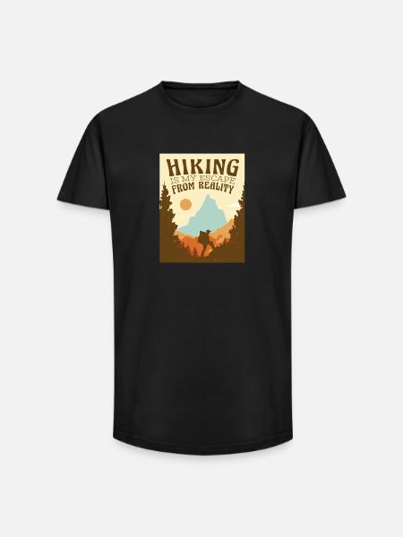Hiking Bergsteigen Wandern Spruch - Long Fit Männer T-Shirt - Schwarz