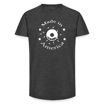 Made in America - T-shirt coupe longue homme - charbon - Devant - AI Model Male 185 light (185cm)