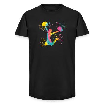 Cheerleader Cheer Mom Cheerleading - Long Fit Men's T-Shirt - black - Front - AI Model Male 185 light (185cm)