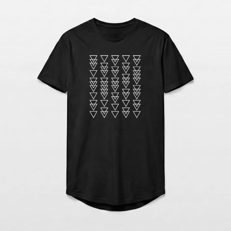 Triangular Cascade Long Fit Men's T-Shirt
