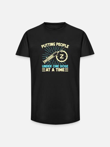 Anesthesiologist Putting People One Dose - Long Fit Men's T-Shirt - black