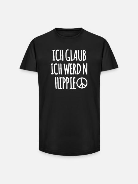 Peace Symbol Lustiger Spruch - Long Fit Männer T-Shirt - Schwarz