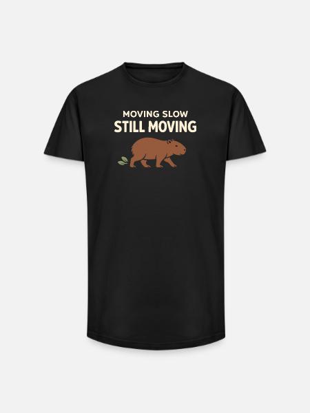 Cute Capybara Stress Reliever, No Stress, - Long Fit Men's T-Shirt - black
