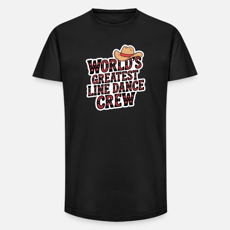 Weltbeste Line Dance Crew - Long Fit Männer T-Shirt - Schwarz