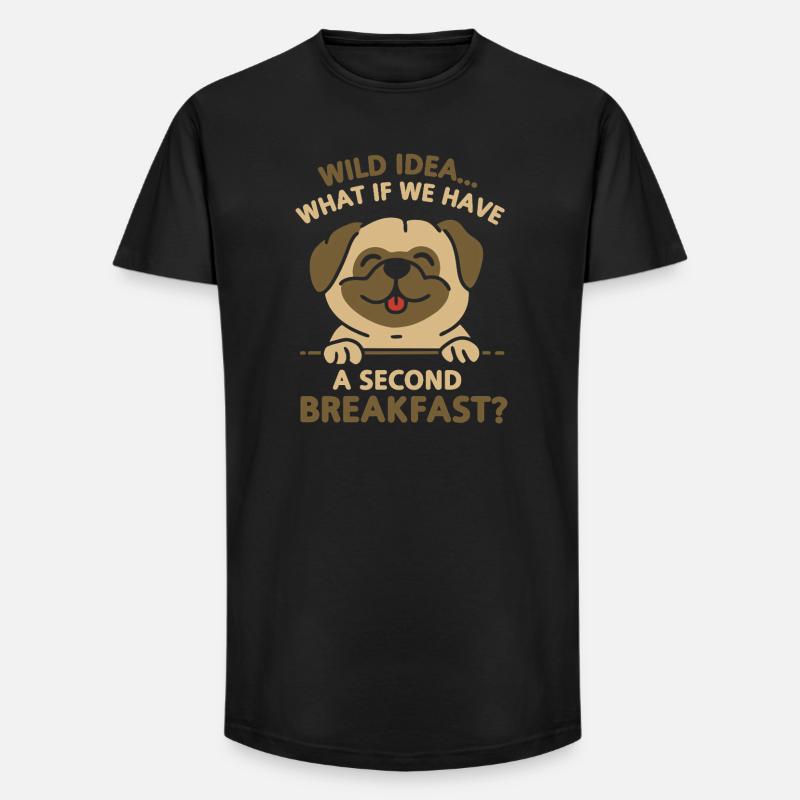 Second Breakfast  - Long Fit Men's T-Shirt - black