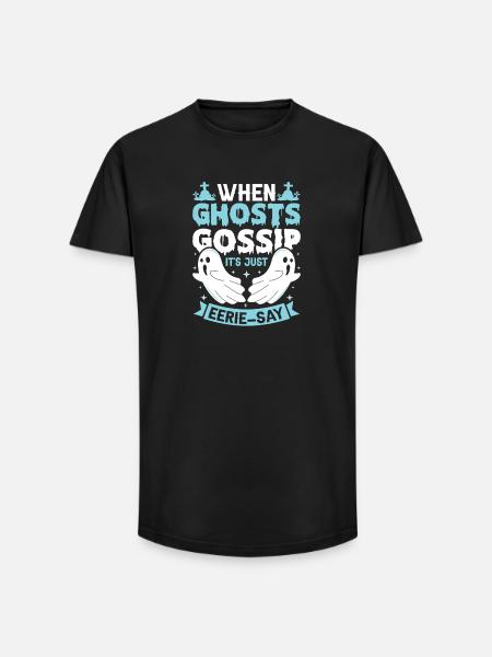 Ghost Hunter Halloween English Saying - Long Fit Men's T-Shirt - black