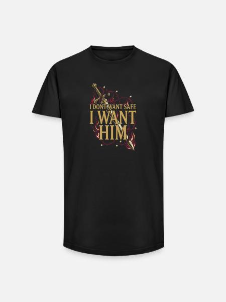 Romantasy Fantasy Romance Booktok Spicy Reader - Long Fit Men's T-Shirt - black