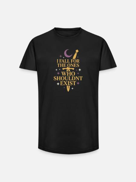 Romantasy Fantasy Romance Booktok Spicy Reader - Long Fit Men's T-Shirt - black