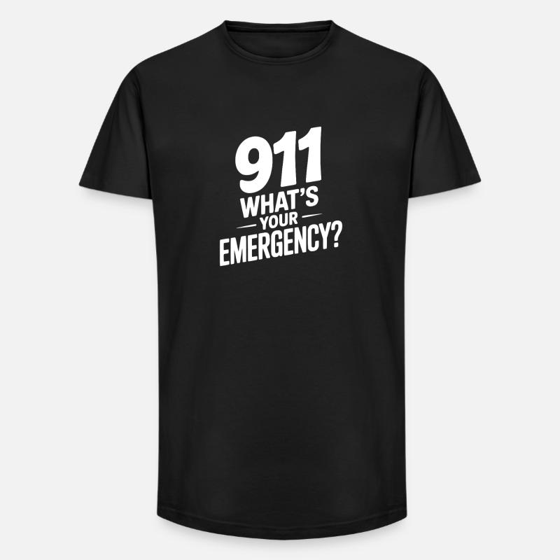 Was ist Ihr Notfall? - Long Fit Männer T-Shirt - Schwarz