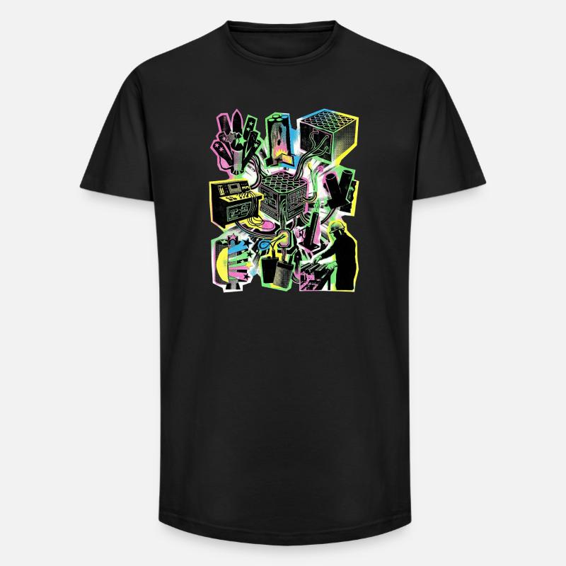 Pyrotechniker Pyro - Long Fit Männer T-Shirt - Schwarz