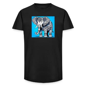 elephant - Long Fit Men's T-Shirt - black - Front - AI Model Male 185 light (185cm)