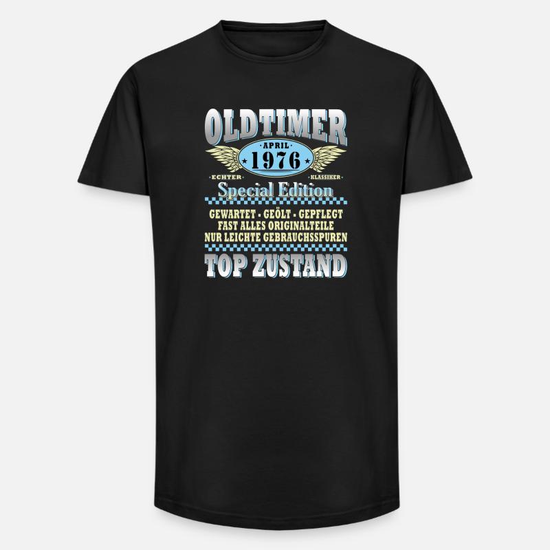 Oldtimer April 1976 Special Edition - Long Fit Männer T-Shirt - Schwarz
