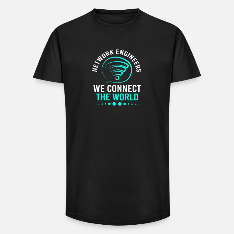 Network Engineer Programmer Computer Scientist - Long Fit Men's T-Shirt - black