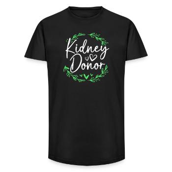 Organ Donation Transplantation Kidney Donors - Long Fit Men's T-Shirt - black - Front - AI Model Male 185 light (185cm)