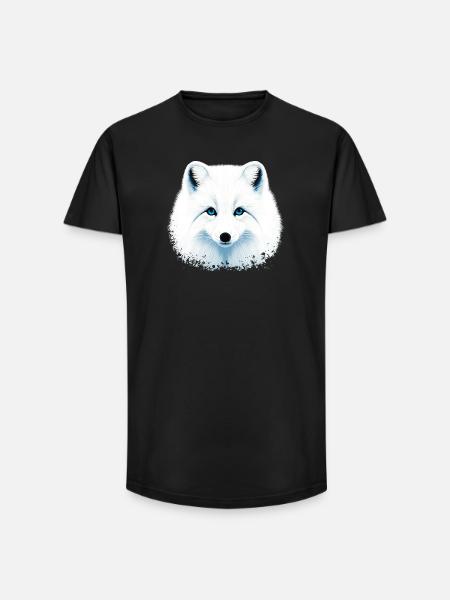 Arctic fox - Long Fit Men's T-Shirt - black