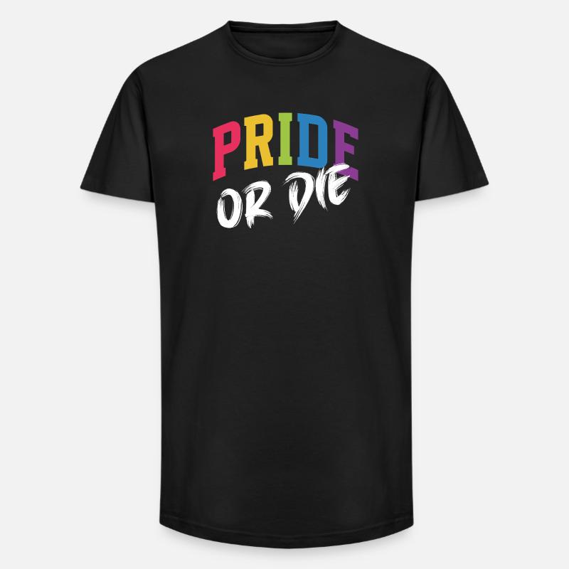 LGBT-Pride-Monat – Pride or Die - Long Fit Männer T-Shirt - Schwarz