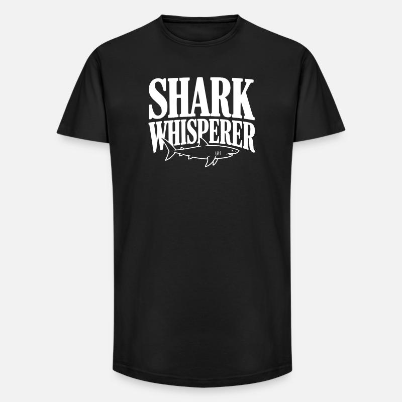 Hai-Flüsterer - Long Fit Männer T-Shirt - Schwarz