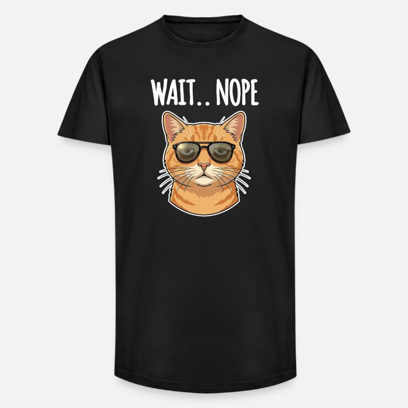 N° de chat - T-shirt coupe longue homme - noir
