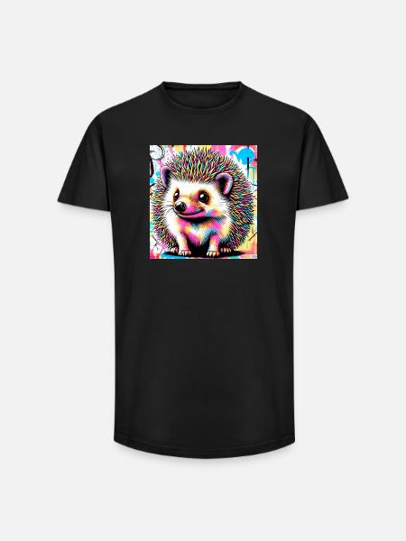 hérisson - T-shirt coupe longue homme - noir