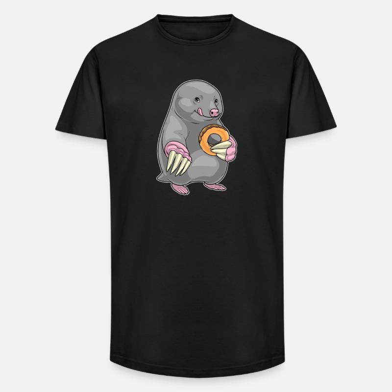 Maulwurf Donut - Long Fit Männer T-Shirt - Schwarz