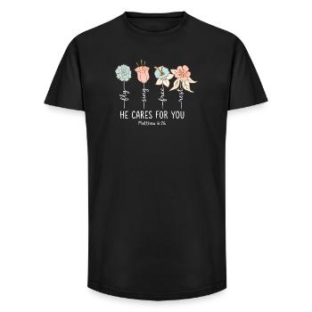 Kids Christian Toddler Armor Of God - Long Fit Men's T-Shirt - black - Front - AI Model Male 185 light (185cm)