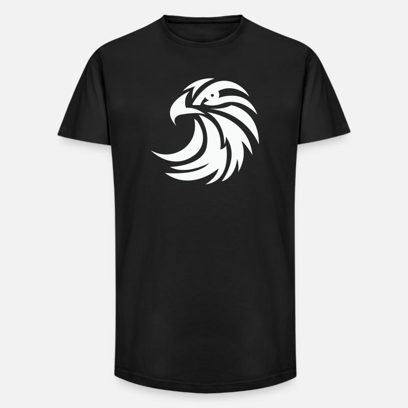 Adler Silhouette - Long Fit Männer T-Shirt - Schwarz