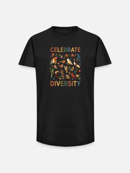Bird Diversity Nature Diversity Gift - Long Fit Men's T-Shirt - black