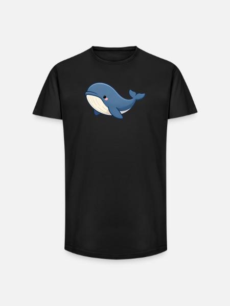 Wal Walrettung Tierschutz Meeresbiologie - Long Fit Männer T-Shirt - Schwarz