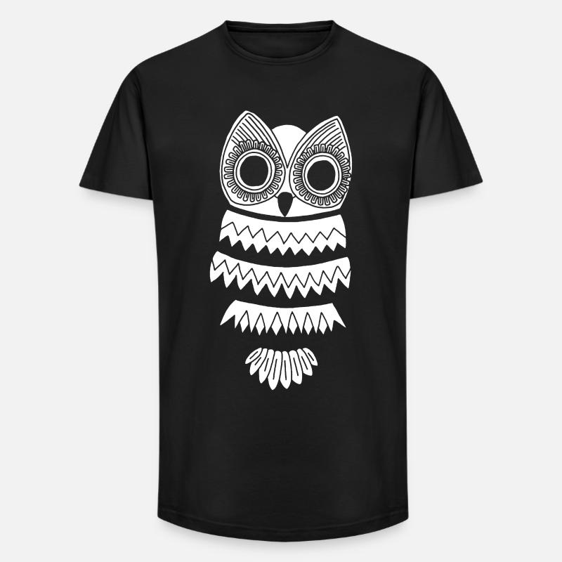Den Hvide Ugle - Long fit herre T-shirt - sort