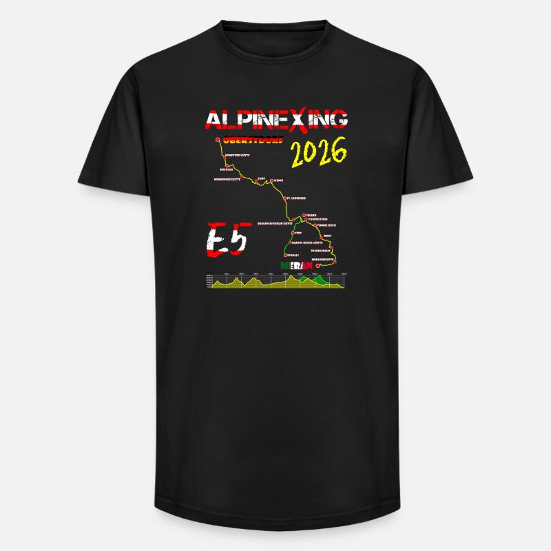 E5 Oberstdorf Merano 2026 - T-shirt coupe longue homme - noir