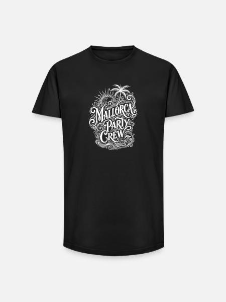 Mallorca Party Crew Saying Malle - Long Fit Men's T-Shirt - black