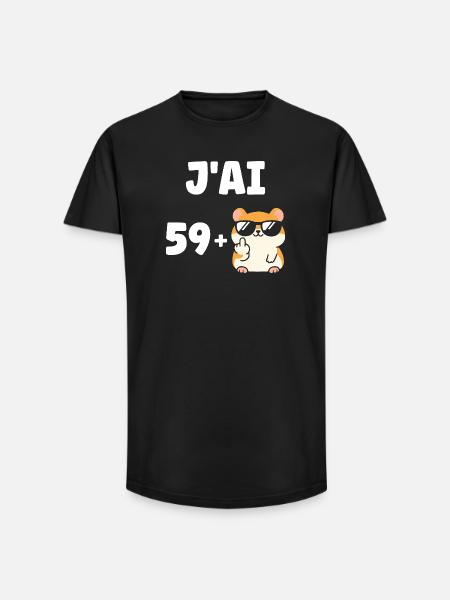 60 Jahre - Long Fit Männer T-Shirt - Schwarz