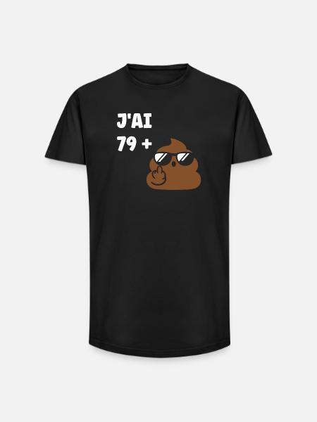 Caca 79 ans - T-shirt coupe longue homme - noir