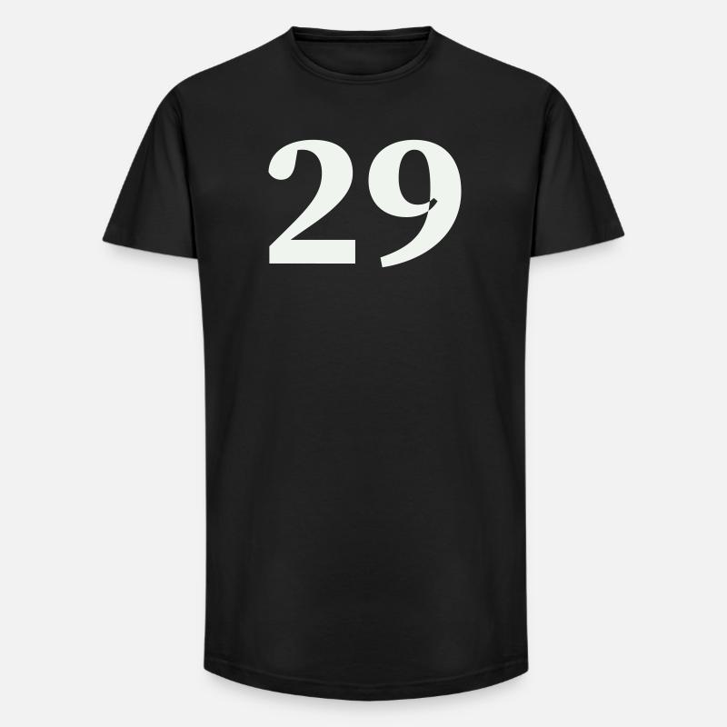 29 - Long Fit Männer T-Shirt - Schwarz